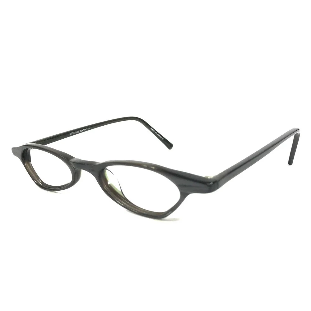Ogi Petite Eyeglasses Frames 7033/142 Gray Green Oval Full Rim 42-19-140